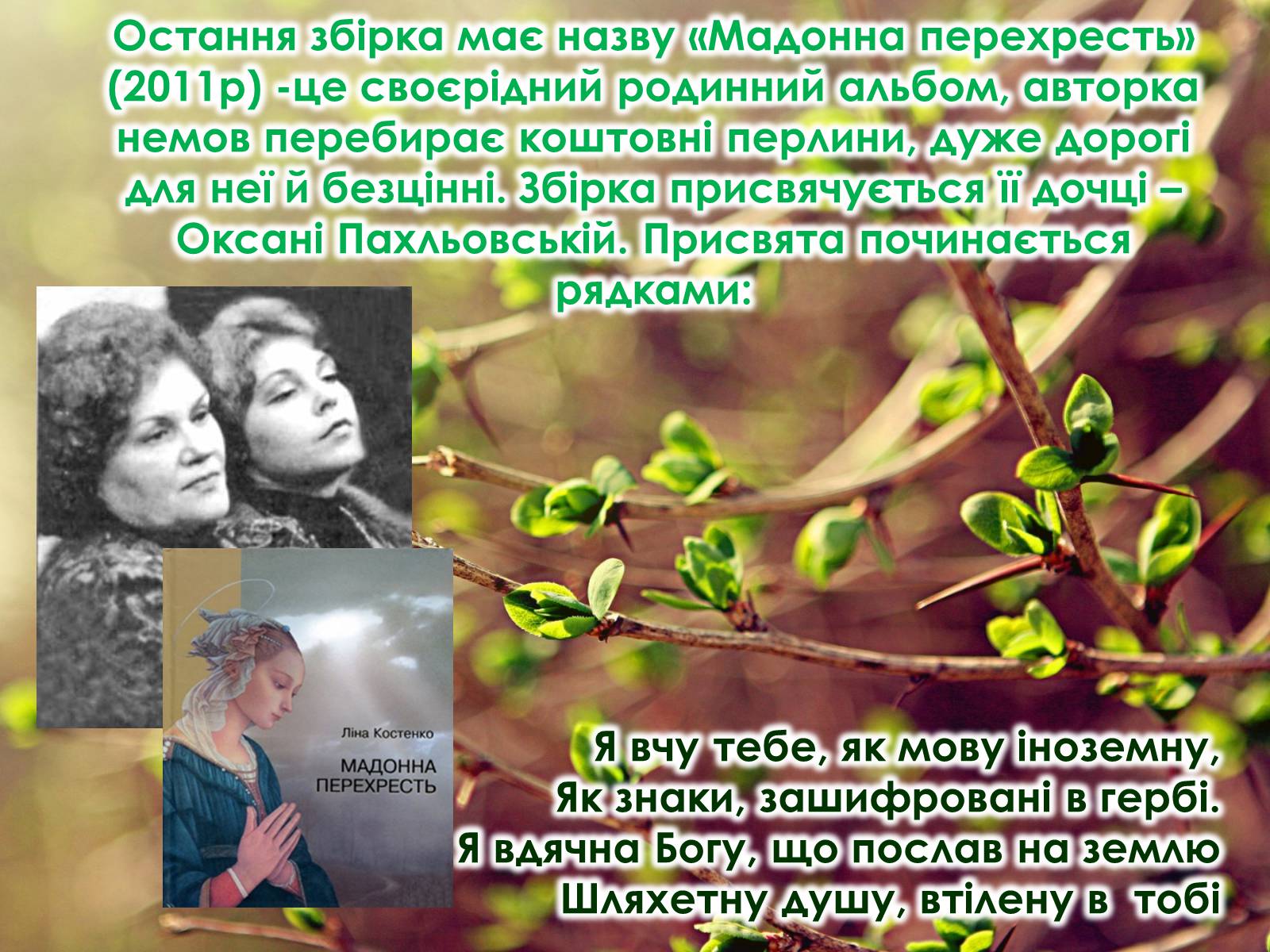 Презентація на тему «Ліна Костенко» (варіант 16) - Слайд #12