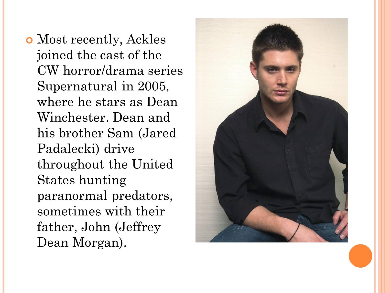 Презентація на тему «Jensen Ackles» - Слайд #8