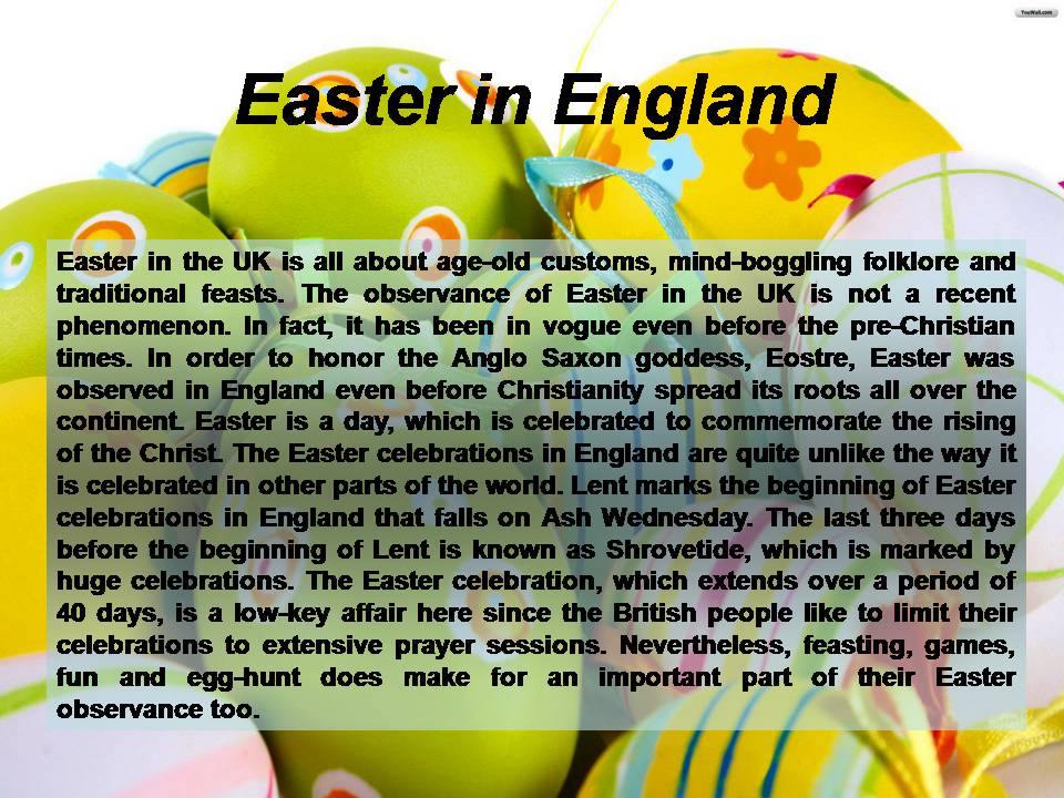 Презентація на тему «Easter in England and Ukraine» - Слайд #4